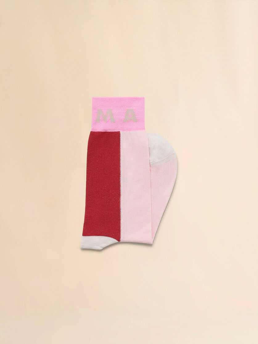 Blue colour block socks - Socks - Image 2