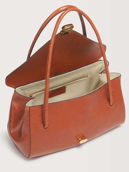 Brown leather E/W shoulder bag - Shoulder Bags