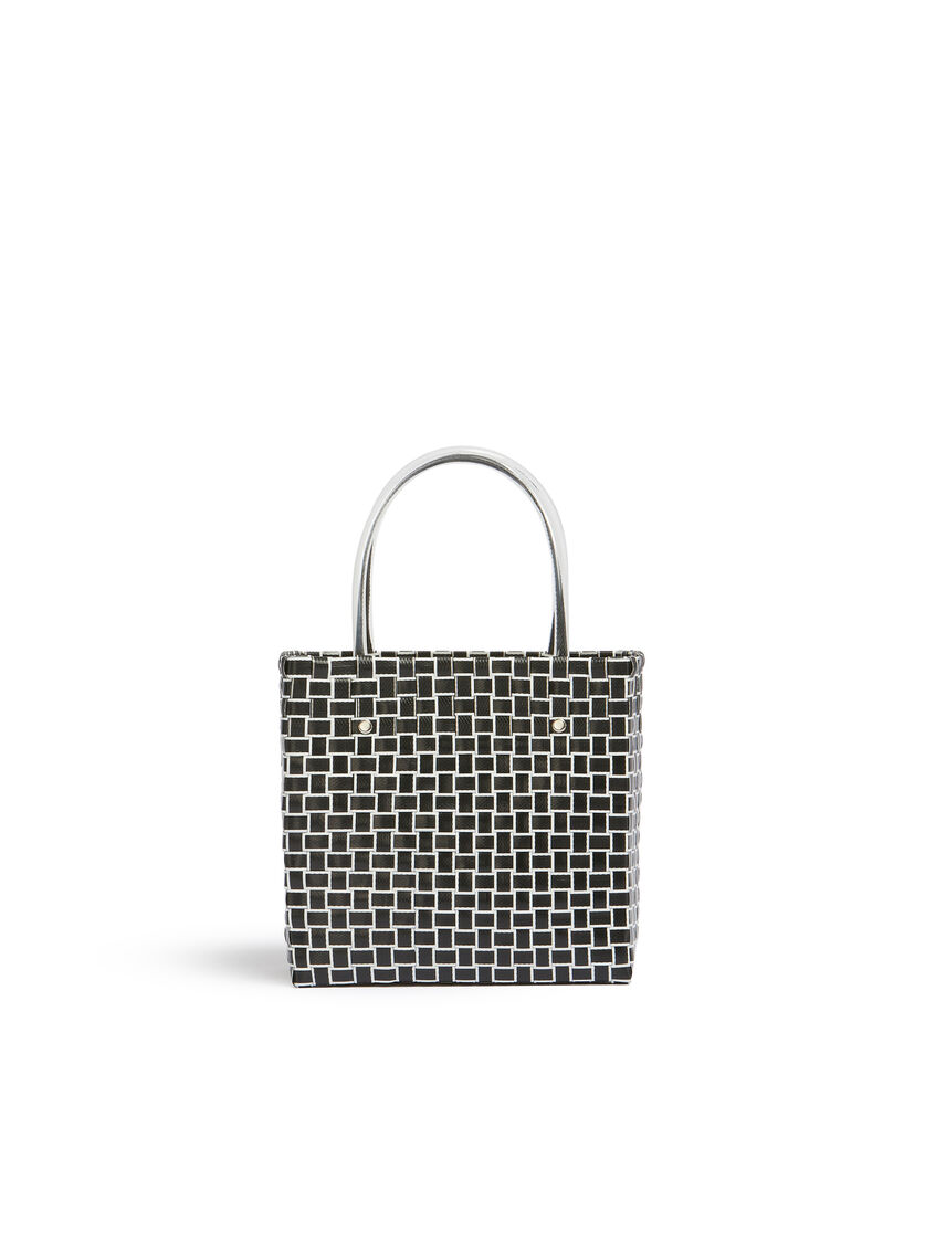 ホワイト(ブラック/ホワイト) MARNI MARKET FLOWER MINI BASKET BAG - ショッピングバッグ - Image 3