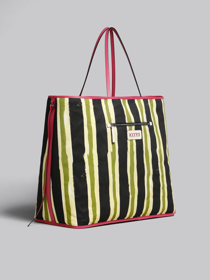Medium reversible Janus Shopping Bag in orange felt and cotton - Shopping Bags - Image 5