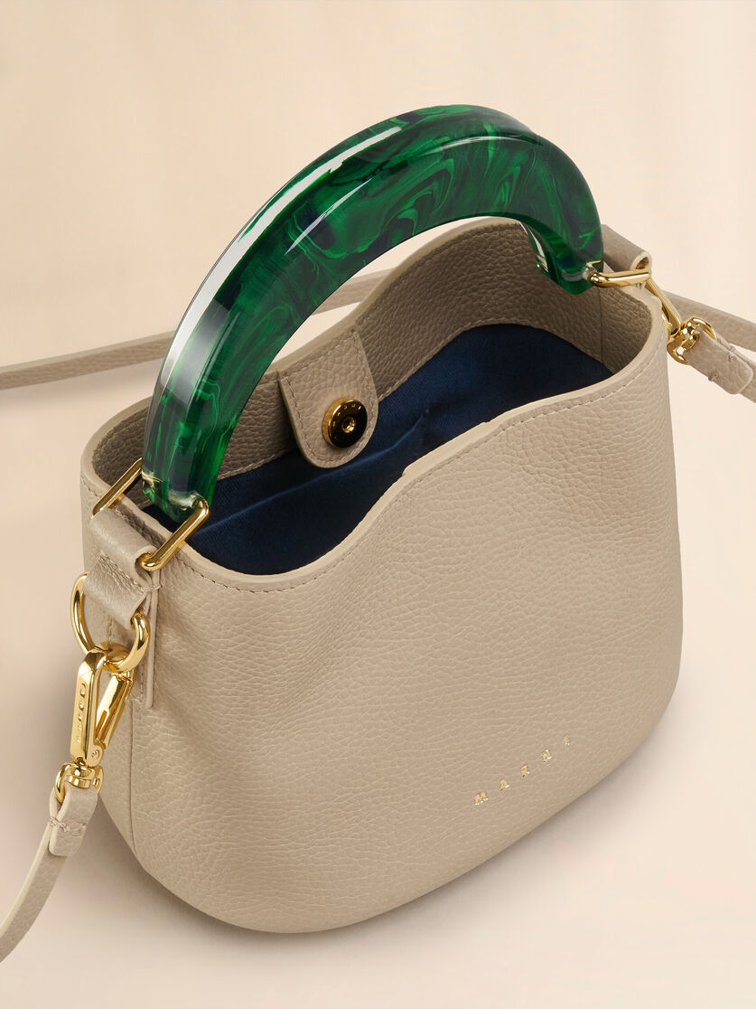 Venice Mini Bucket Bag in black leather - Shoulder Bags - Image 3