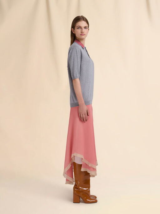 Pink creponne peplum skirt - Skirts
