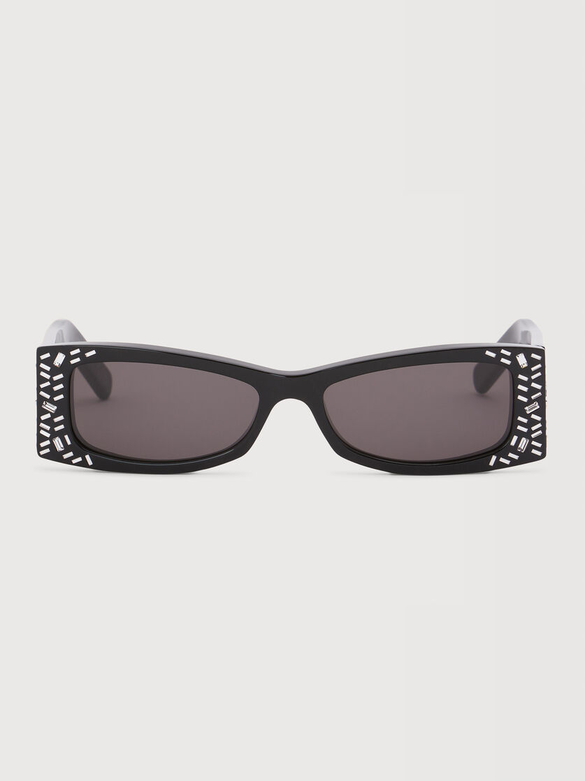 Sonnenbrille Zokoa aus schwarzem Azetat mit Strass, Image 1
