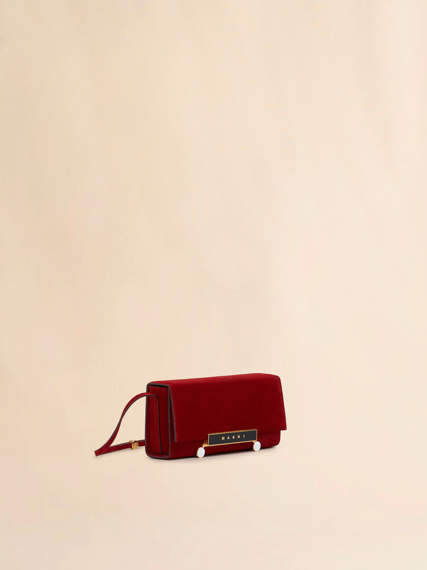 Clutch VHS in suede rosso - Borse a spalla - Image 6
