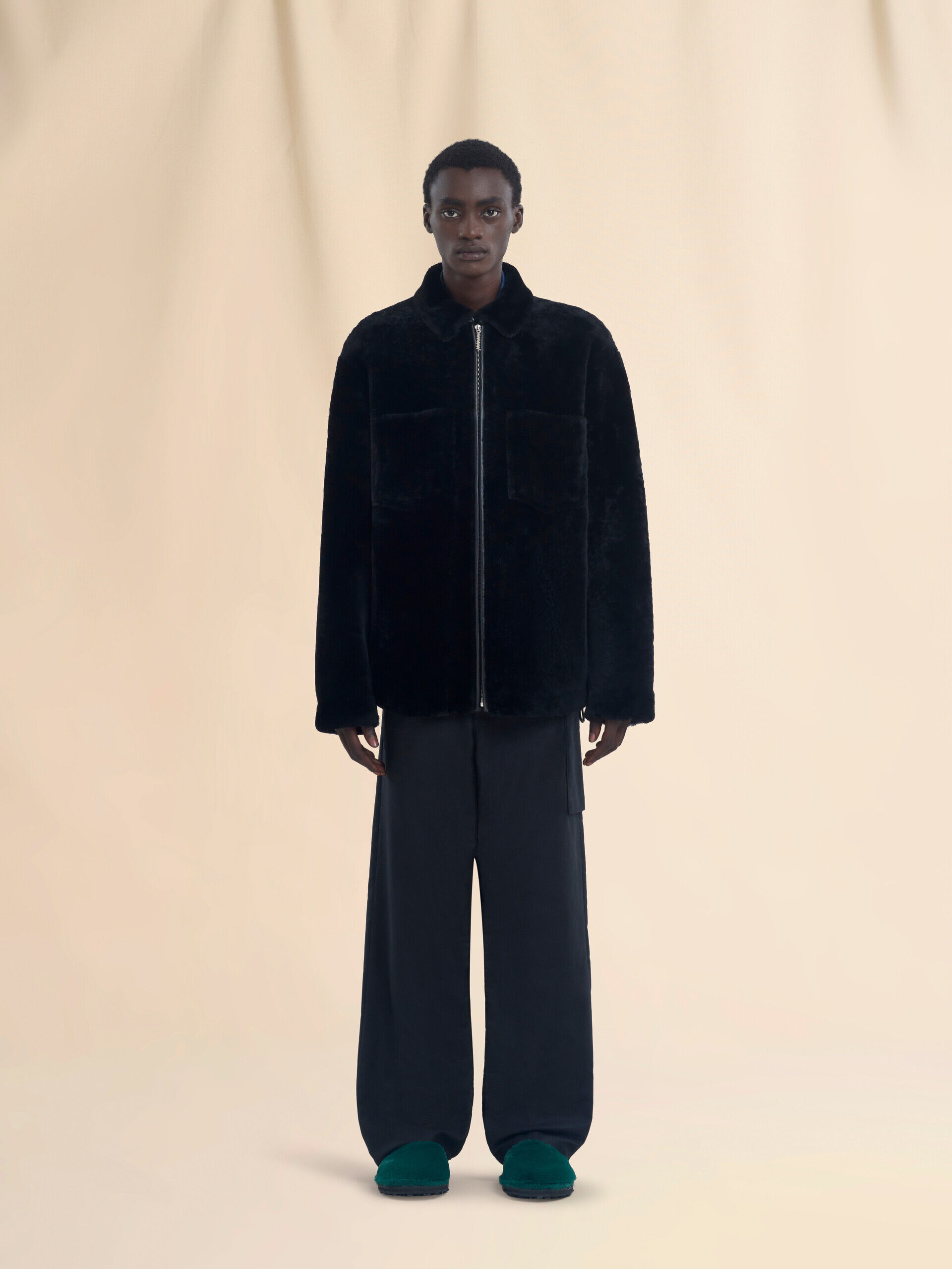 ジャケット・アウター MARNI 00s Stand Collar Coat Blue wool cropped jacket with Prince of Wales check | Marni