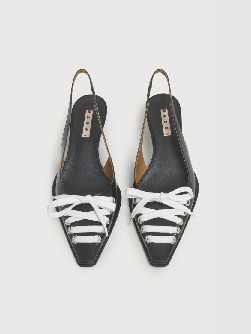 Black leather Kat slingback, Image 4