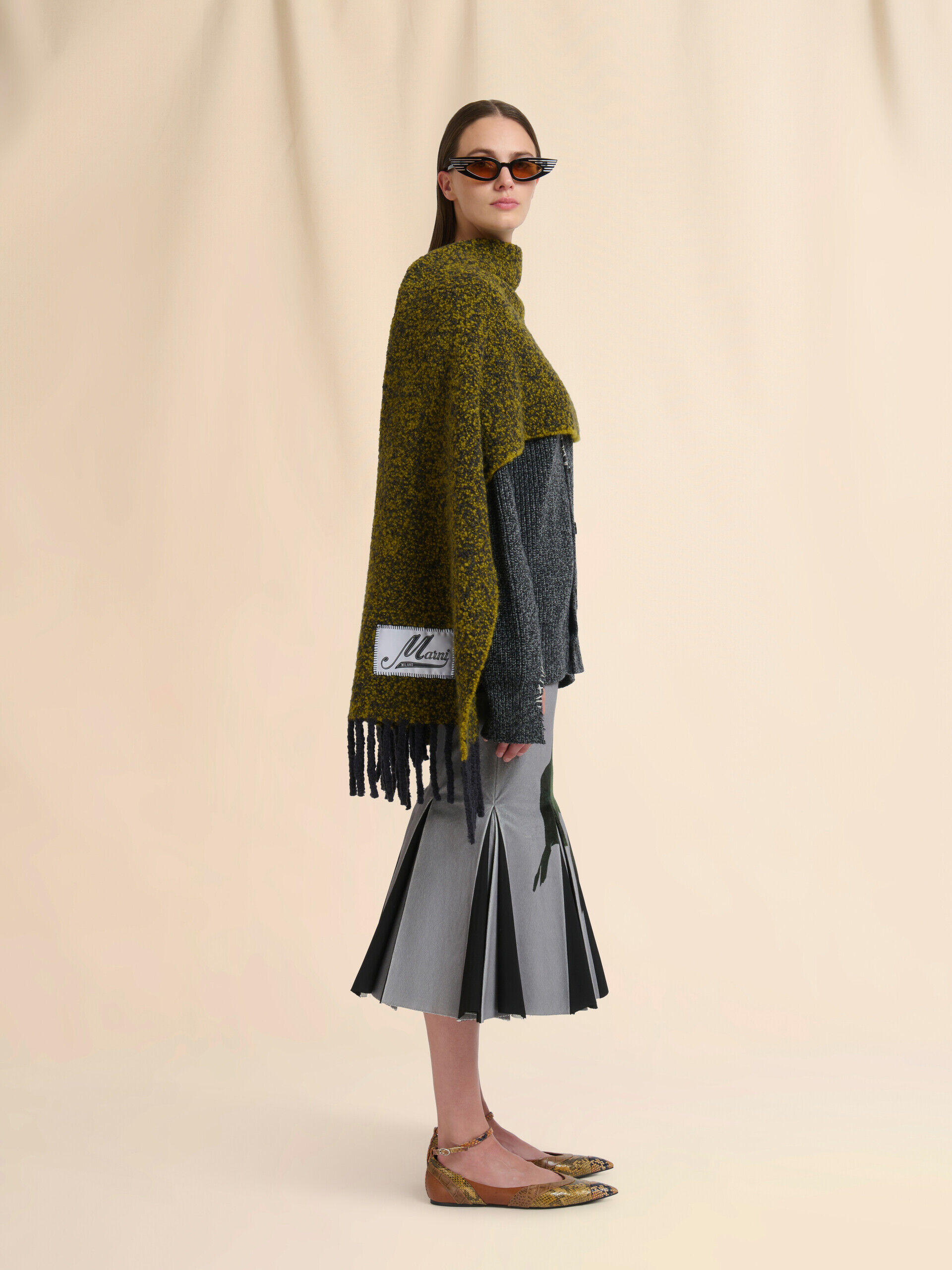 MARNI マルニ　京都大丸購入グレー スカート MARNI マルニ 京都大丸購入グレー スカート