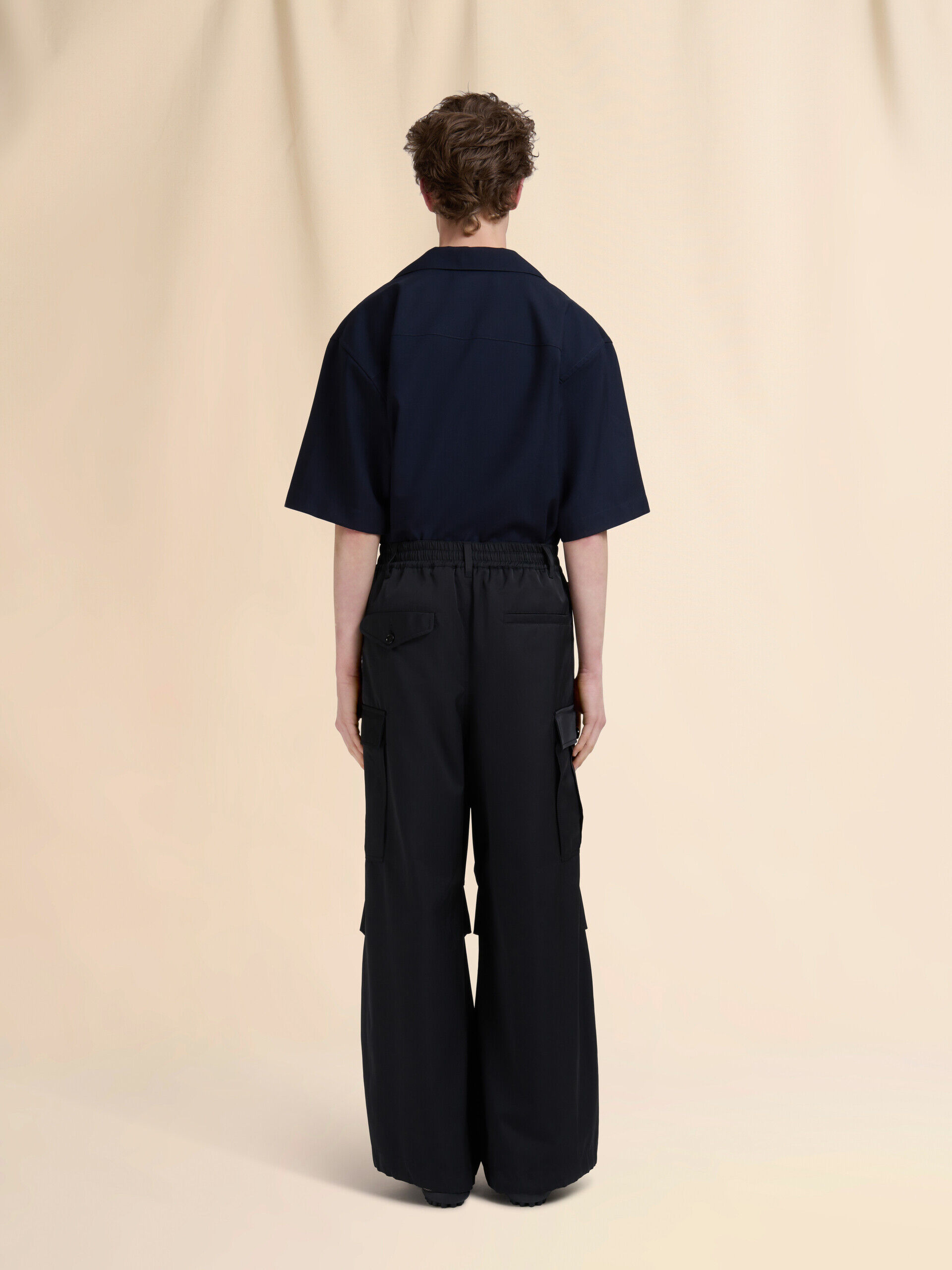 ブラック 撥水加工タフタカーゴパンツ | Marni