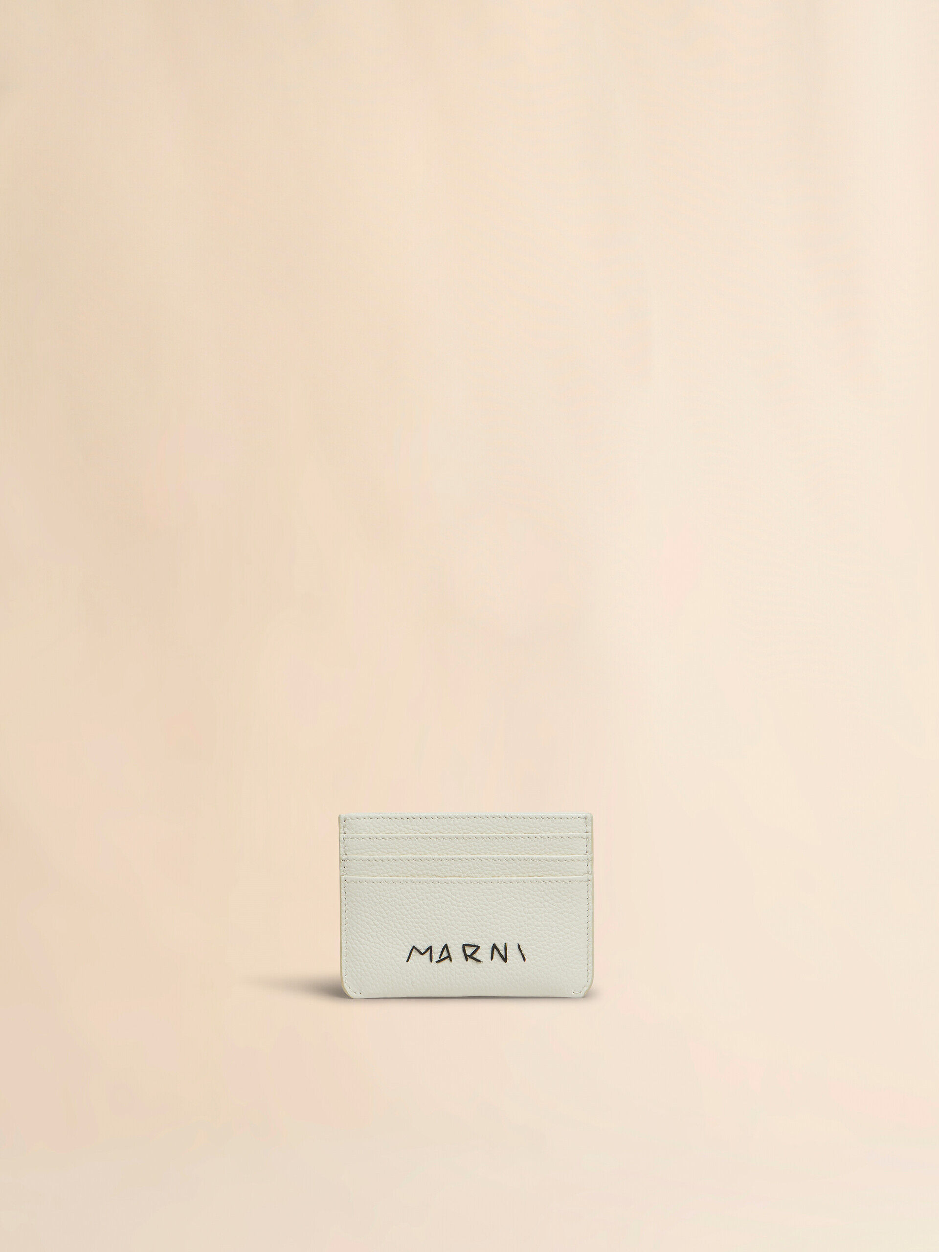 White leather cardholder with Marni Mending | Marni