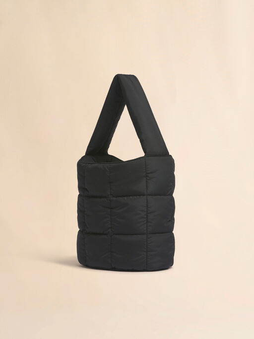 ブラック Puff バケットバッグ - ショルダーバッグ