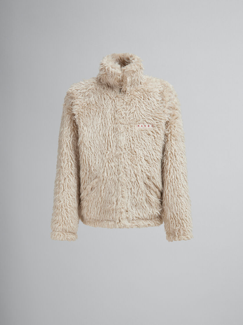 Oat shaggy jacket with detachable hood | Marni