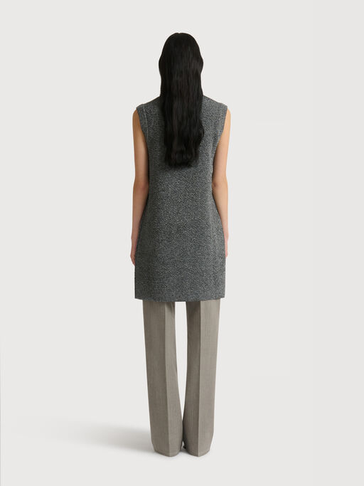 Grey wool mini dress with lurex detailing - Dresses