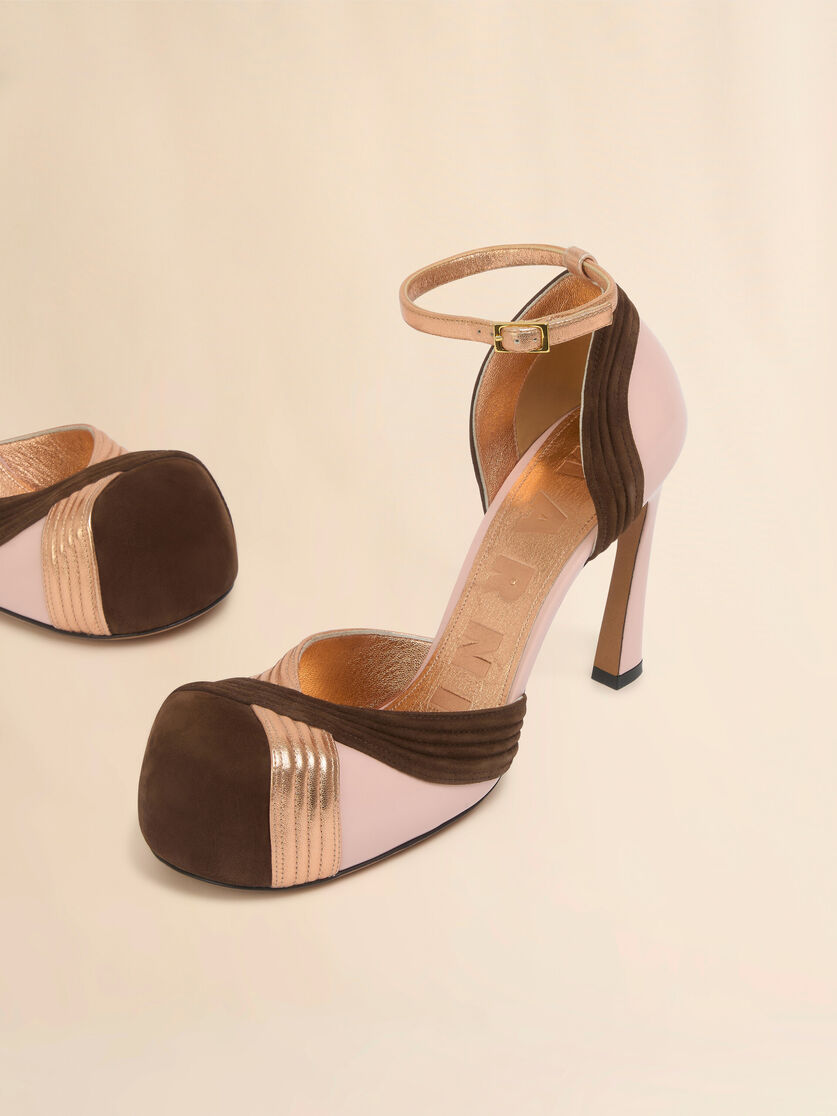 Pumps New Wave aus Wildleder und rosa Metallic-Leder - Pumps - Image 5