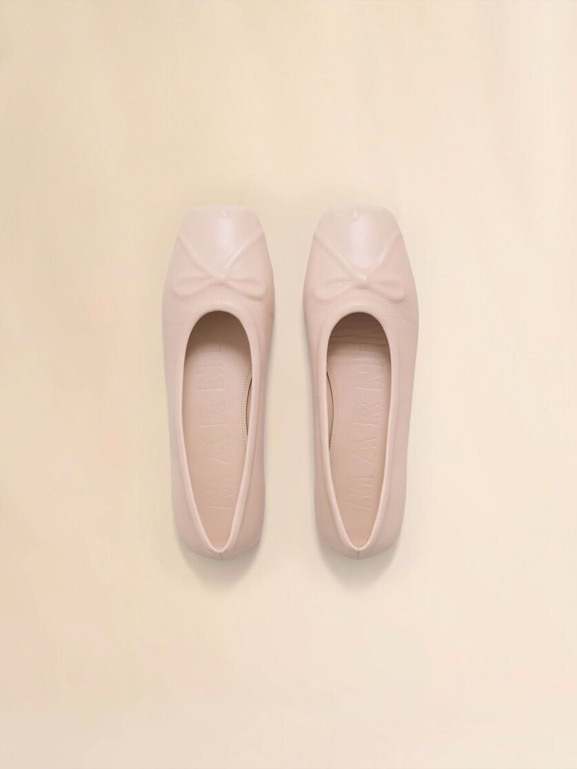 Ballerines Little Bow en cuir nappa rose - Ballerines - Image 4