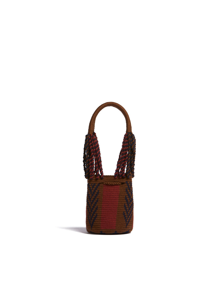 バーガンディマルチカラー MARNI MARKET COT ニットバッグ スモール - ショッピングバッグ - Image 3