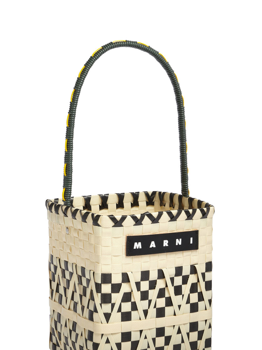 MARNI MARKET STENCIL black and white bucket bag - Shopping Bags - Image 4