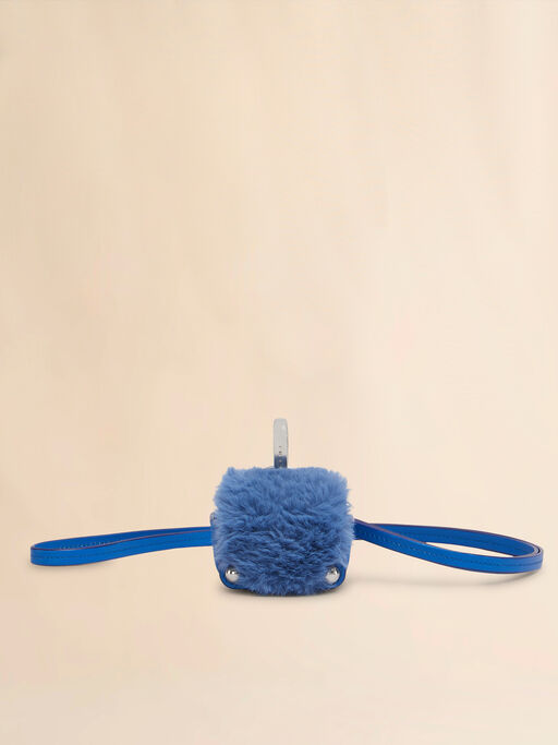 ブルー レザー製 AirPods ケース - ウォレット＆レザー小物