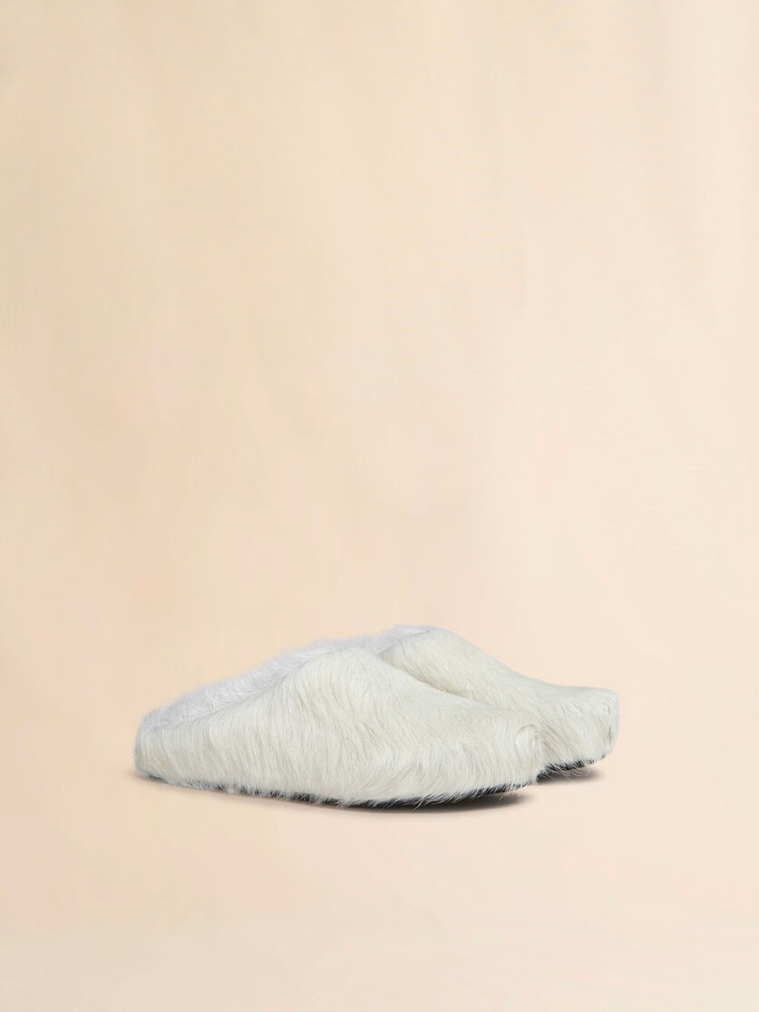 White long hair calfskin Fussbett sabot, Image 2