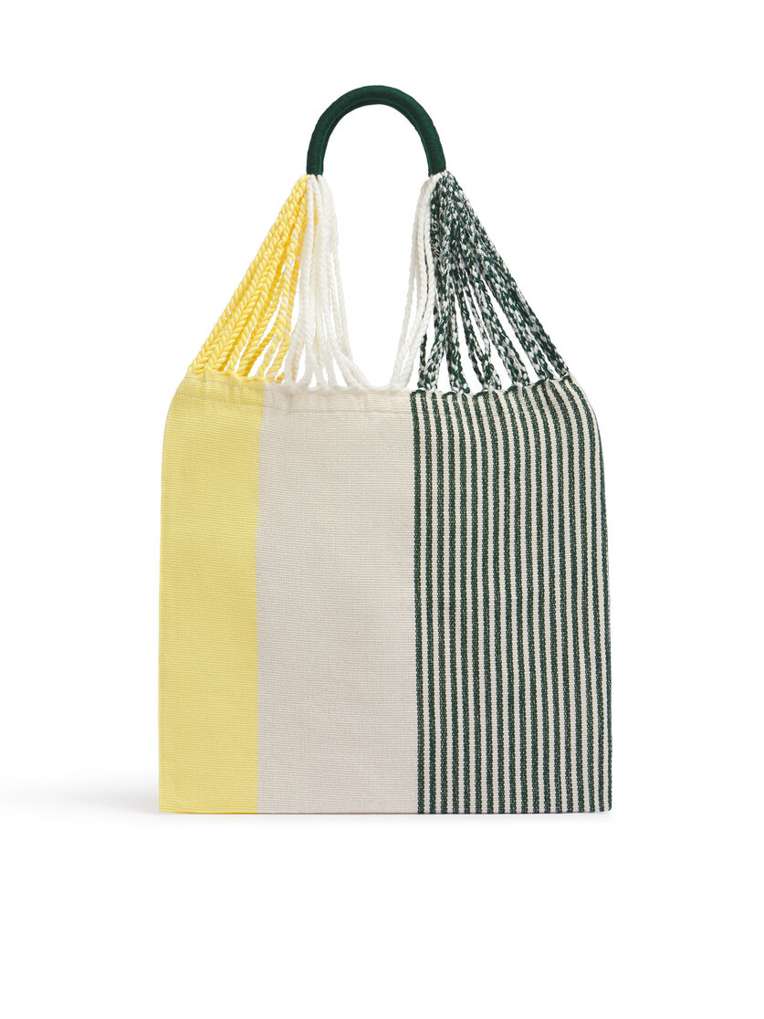 MARNI MARKET ポリエステル ショッピングバッグ ハンモック風ハンドル付き グレー/ターコイズ/レッド - ハンドバッグ - Image 3