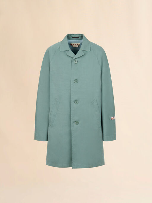 グリーン サテンダスターコート - コート