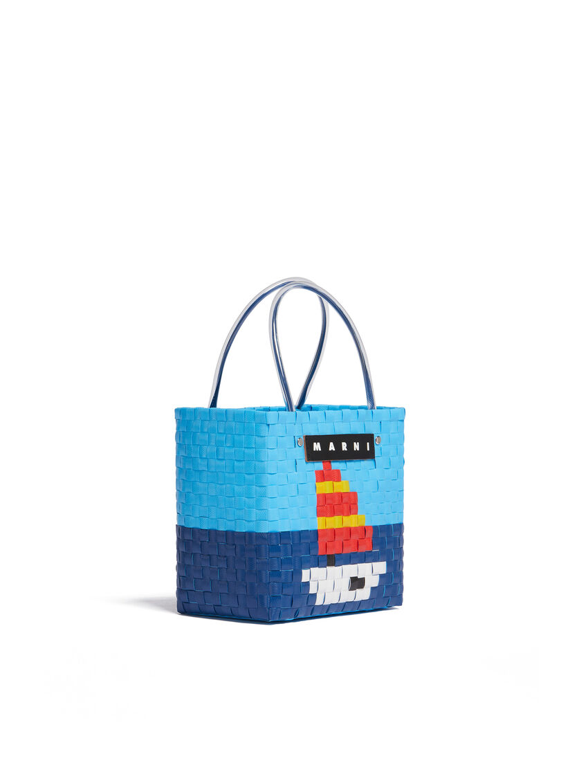 Light blue MARNI MARKET SUMMER BASKET bag | Marni 
