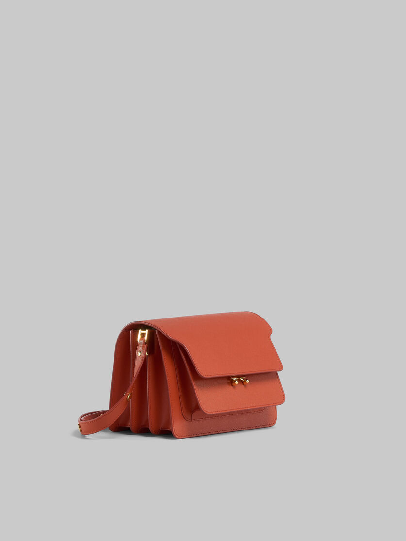 Mittelgroße Tasche Trunk aus Saffiano-Leder in Orange | Marni
