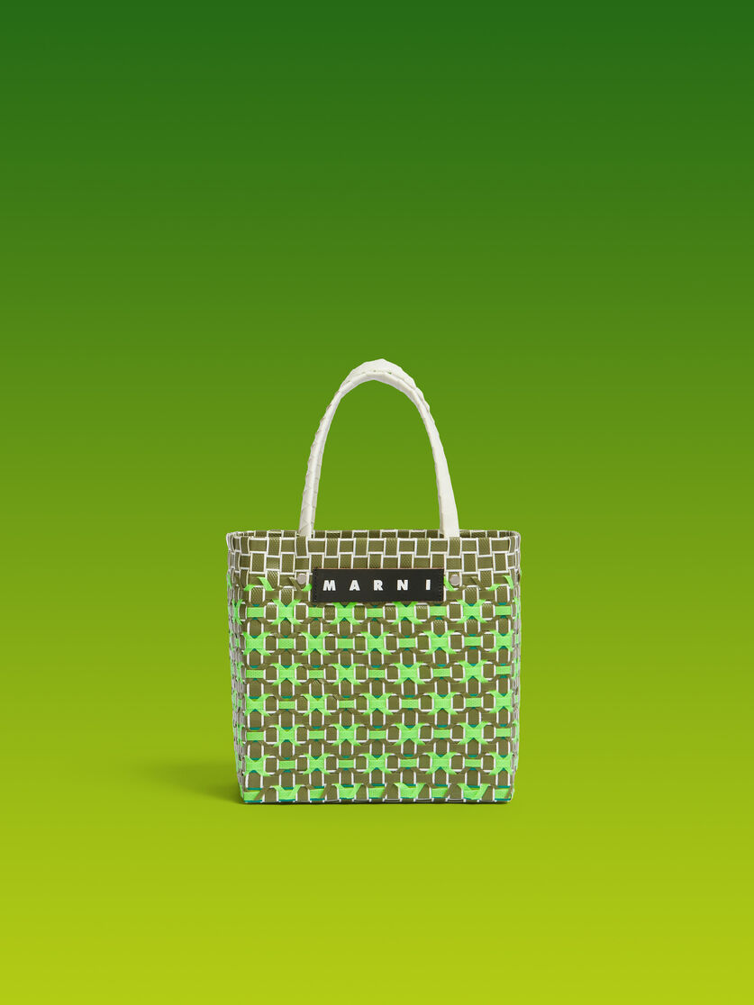 ブルー レッド MARNI MARKET Criss-Cross ミニ バスケットバッグ - ショッピングバッグ - Image 1