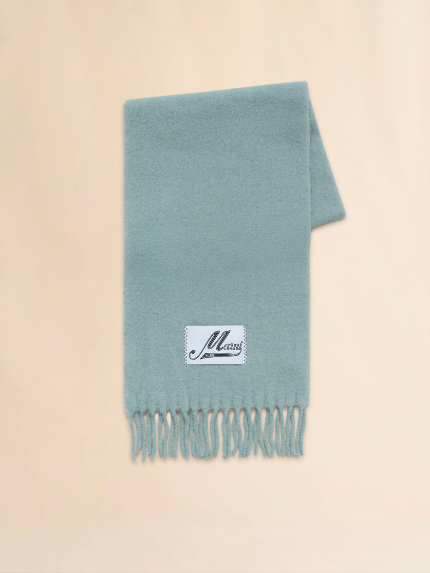 Light blue alpaca scarf - Scarves - Image 1