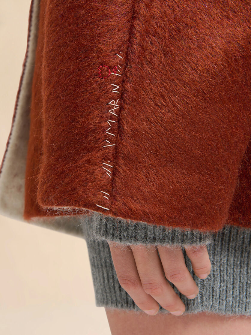 Brown wool and mohair felt jacket - Jackets - Image 5