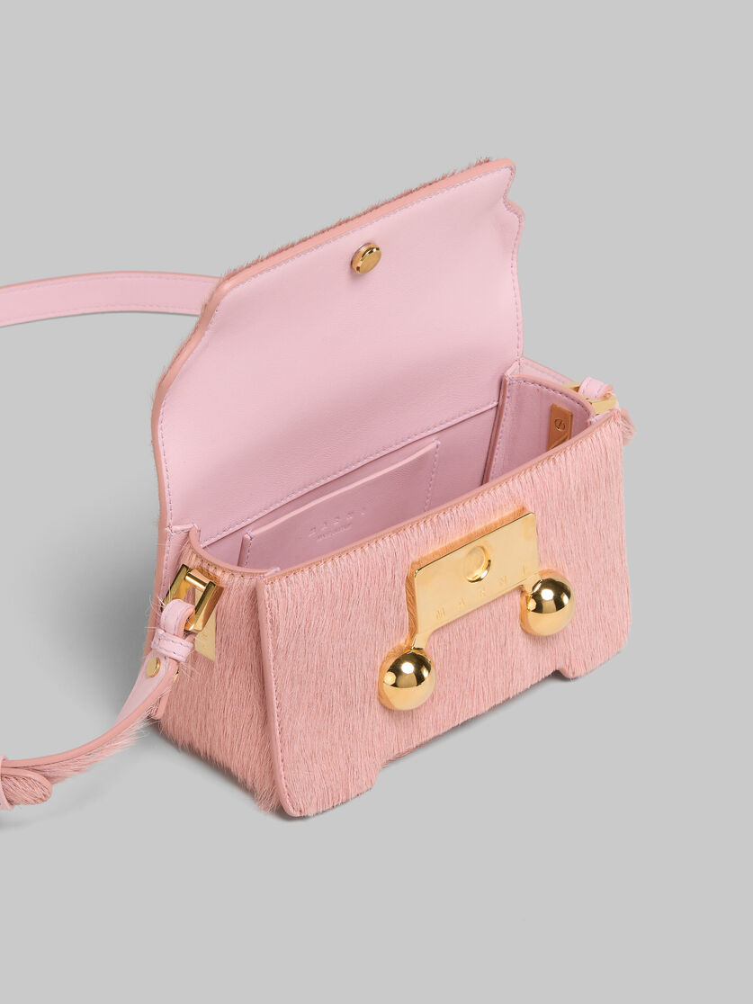 Light pink long hair calfskin Trunkaroo Mini shoulder Bag - Shoulder Bags - Image 3