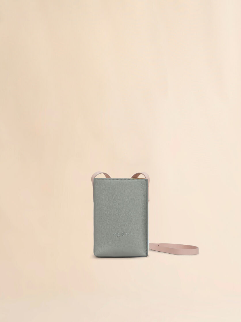 Light pink and beige leather Museo Nano Bag with Marni Symbol embroidery - Shoulder Bag - Image 1