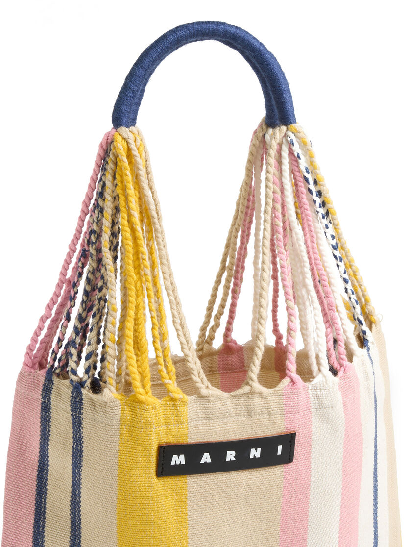 MARNI MARKET ポリエステル ショッピングバッグ ハンモック風ハンドル付き グレー/ターコイズ/レッド - ハンドバッグ - Image 4