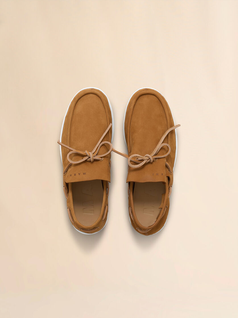 Pink nubuck boat loafer - Mocassin - Image 4