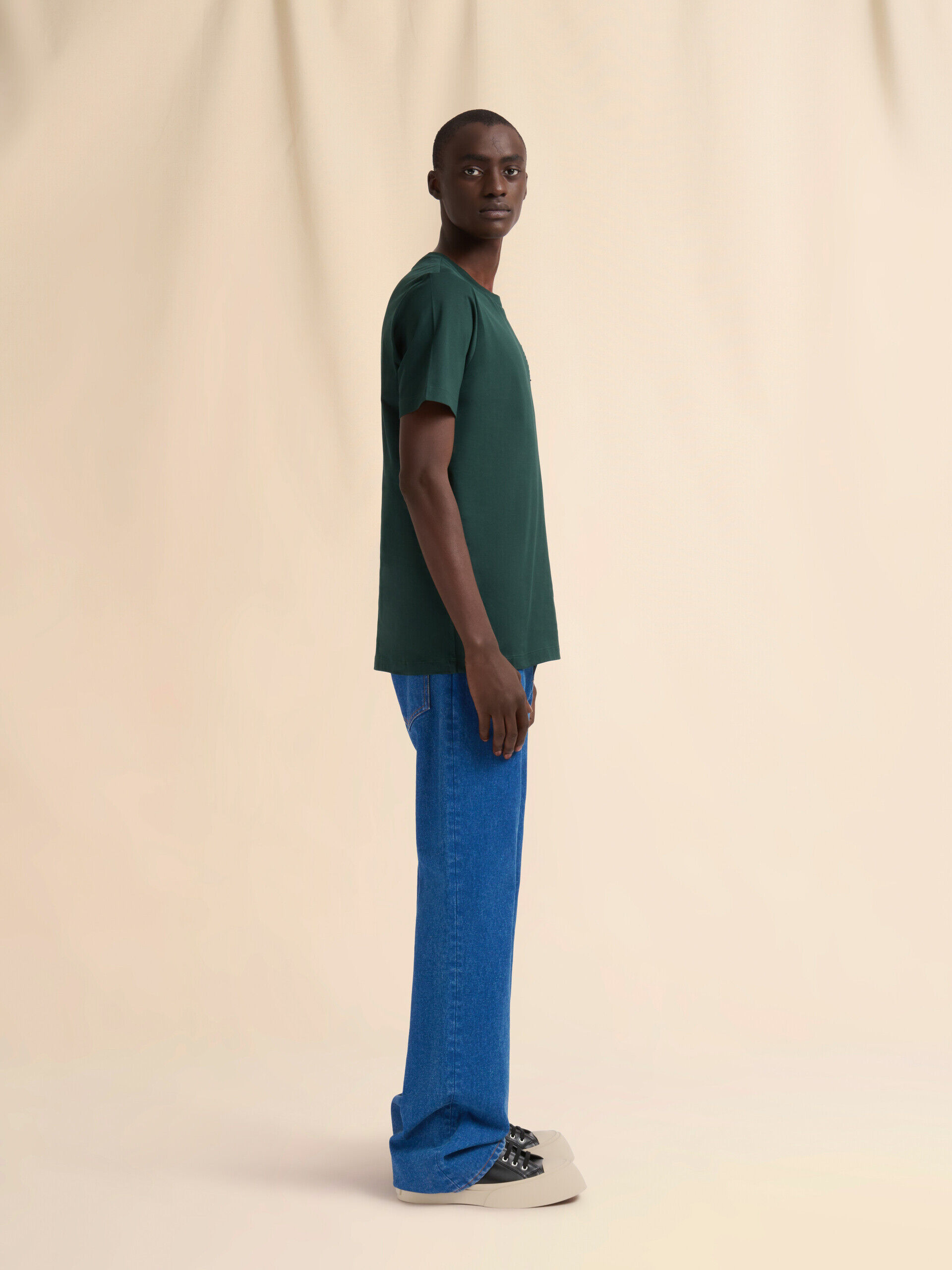 グリーン マルニパッチ オーガニックコットン Tシャツ | Marni