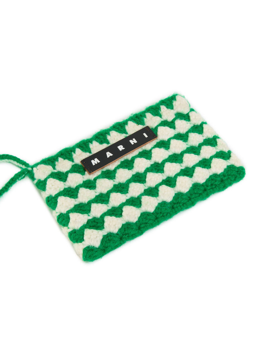 Black Crochet Marni Market Medium Chessboard Pouch - Accessories - Image 3
