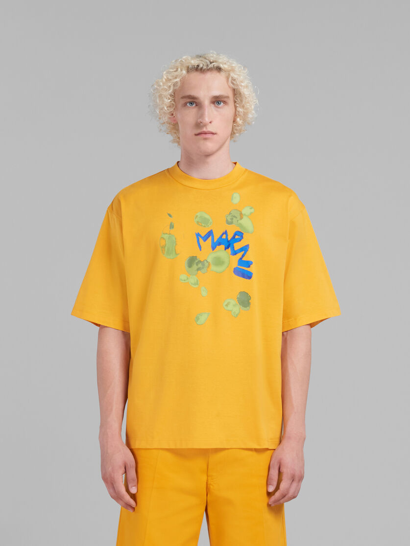 ホワイト Marni Drippingプリント オーガニックコットン製Tシャツ - Tシャツ - Image 2