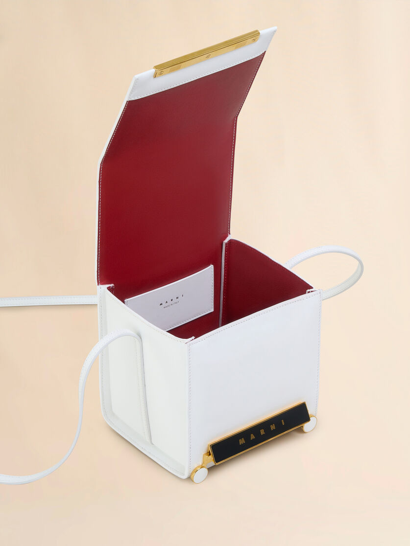 VHS-Tasche im Miniwürfel-Format aus weißem Leder - Schultertaschen - Image 4