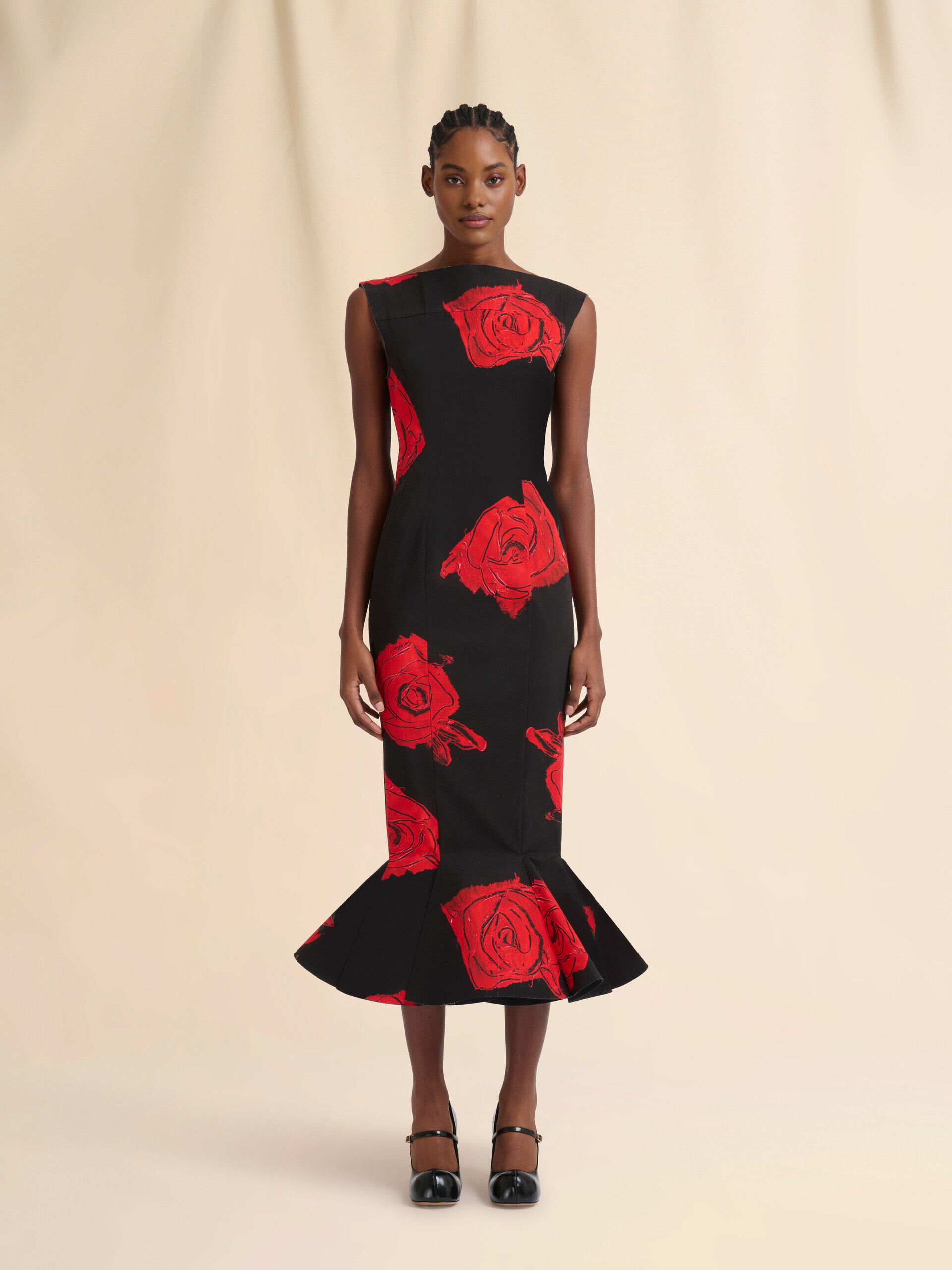 人気の雑貨がズラリ！ Black poplin Marni | print Juno with dress ハンドバッグ