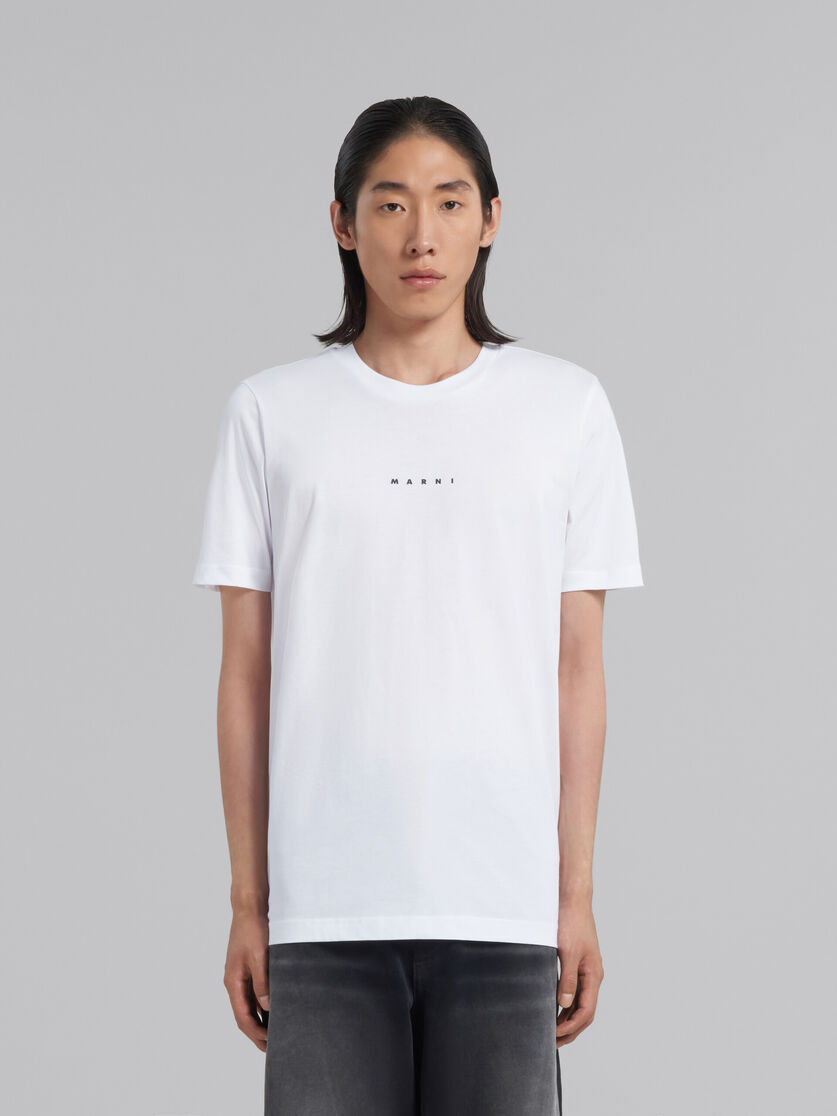Dunkelblaues T-Shirt aus Baumwolle mit Logo - T-shirts - Image 2