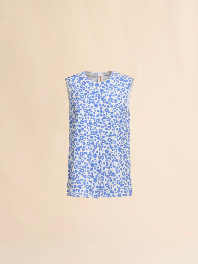 Light blue and white Pop Fields sleeveless top - Shirts - Image 1
