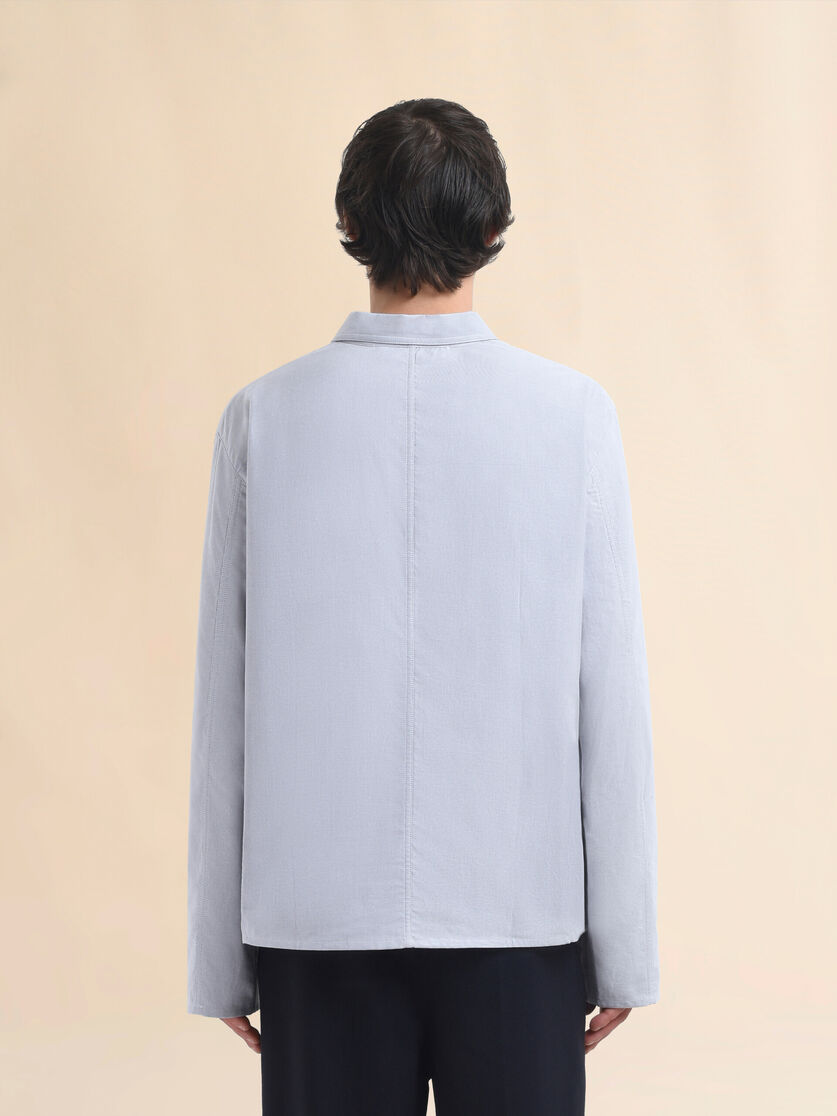 Grey Oxford shirt with Marni Symbol - Shirts - Image 3
