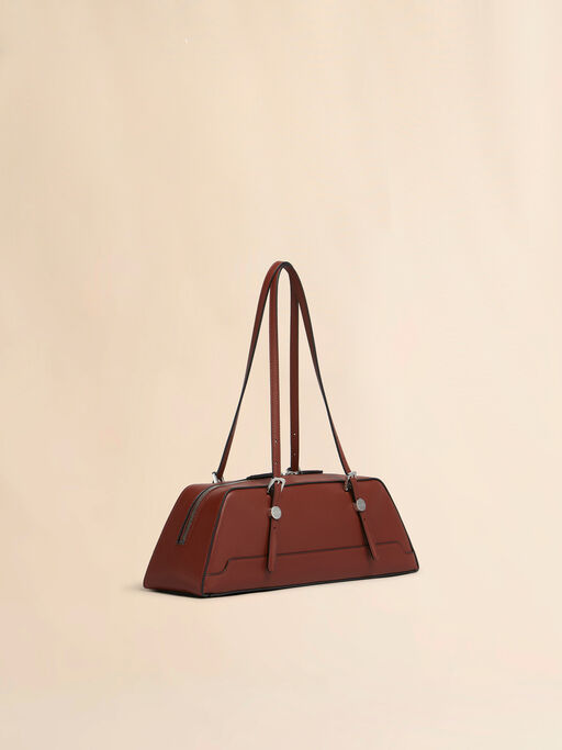Brown leather Dot long duffle bag - Shoulder Bags