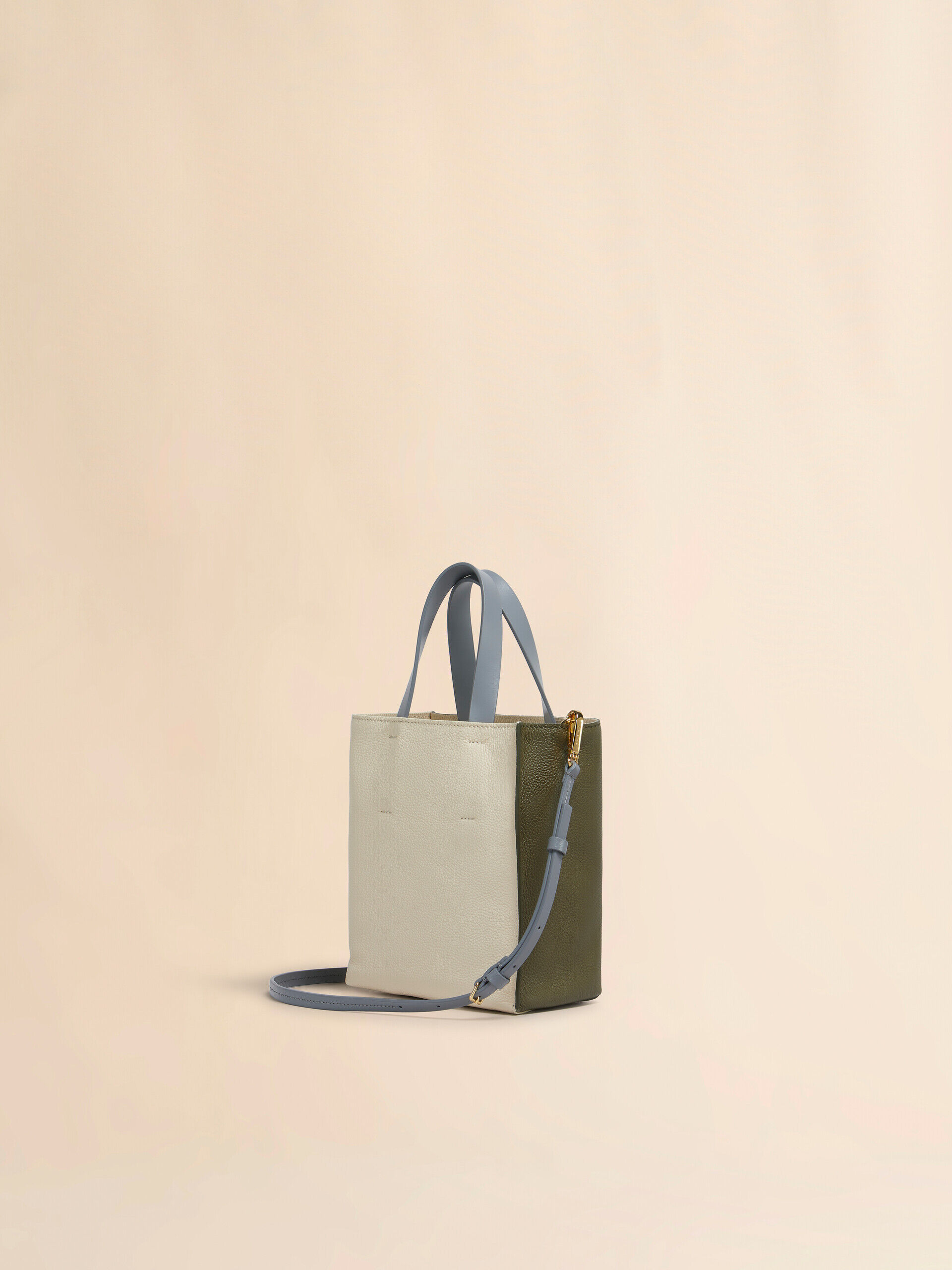 【MARNI】MUSEO SOFT BAG MINI MUSEO small bag in blue and white leather | Marni