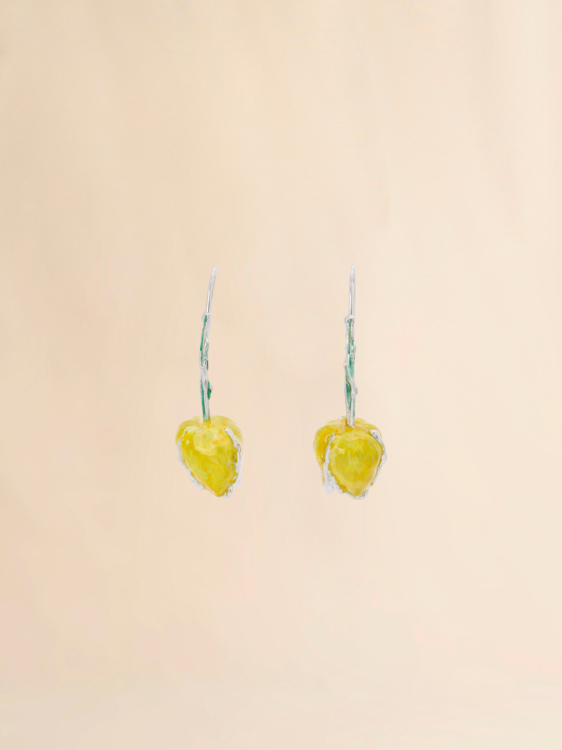 Yellow enamelled Tulip earrings | Marni