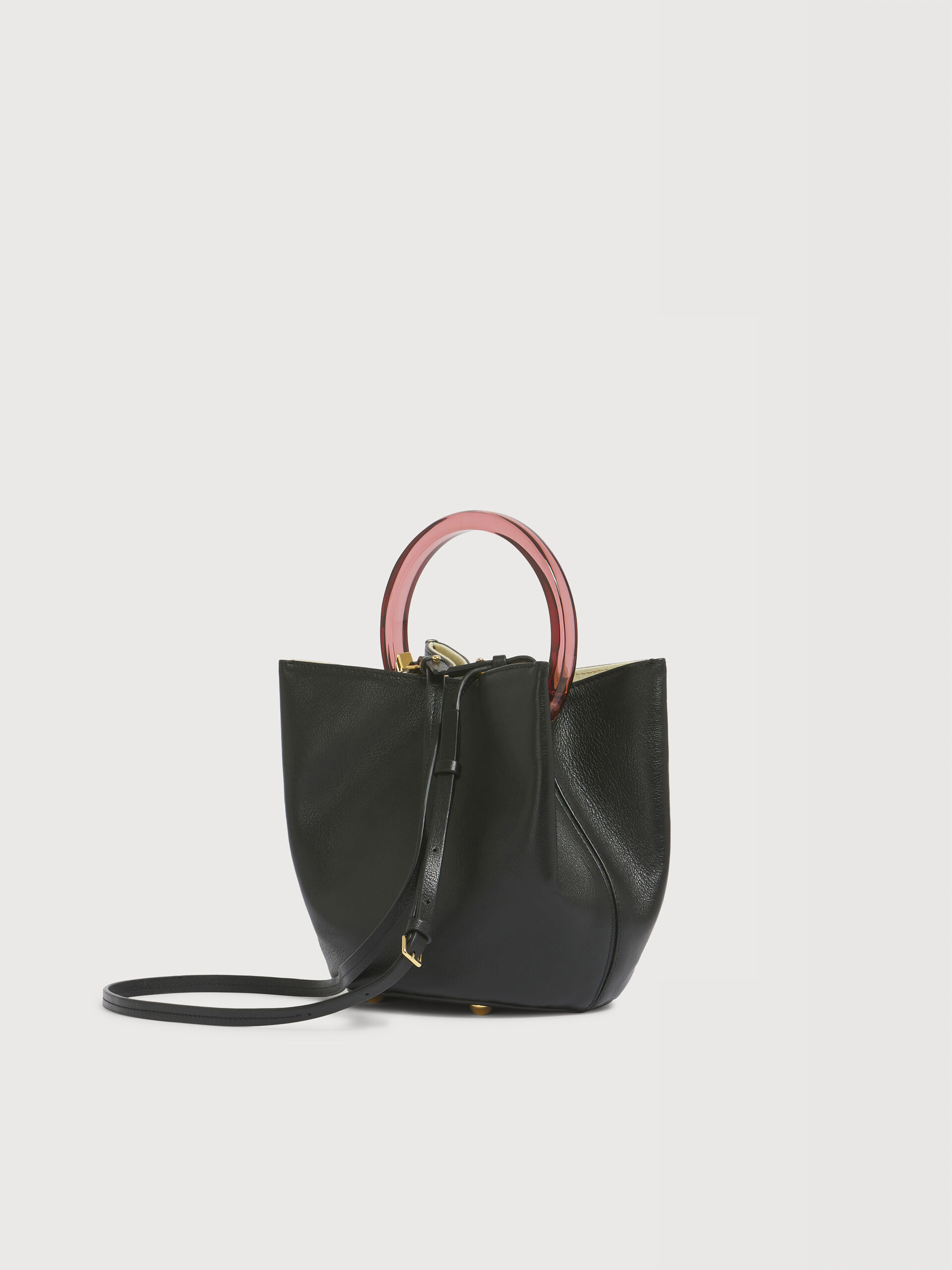 Black leather Pannier bucket bag | Marni