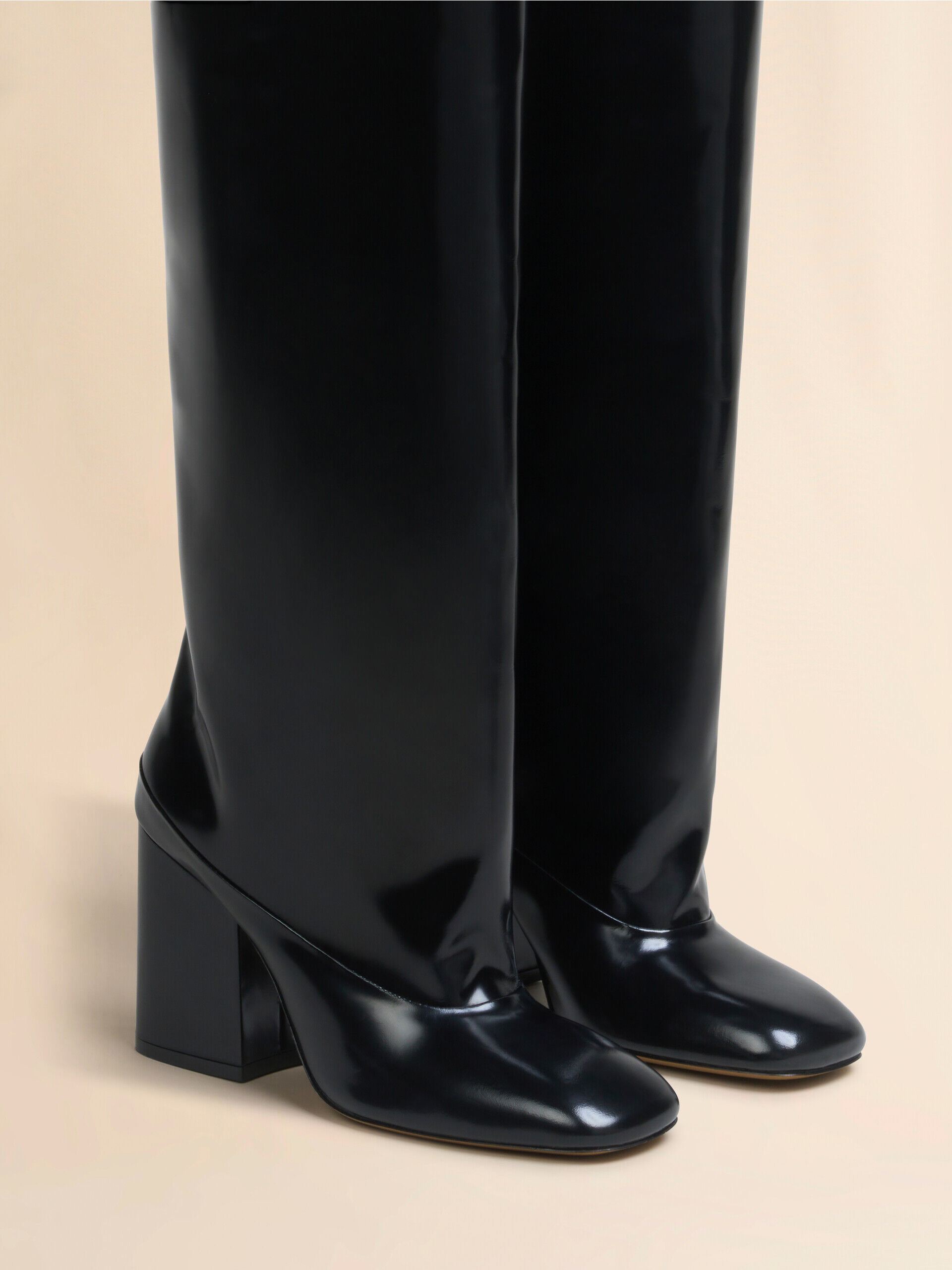ブーツその他 Trunkaroo Knee-High Boots ブラック レザー製 Trunkaroo ニーハイブーツ | Marni