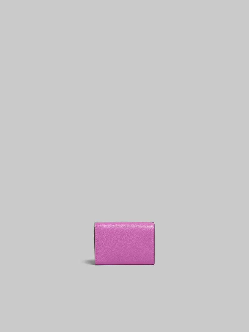 Rosafarbene dreifache Faltbrieftasche aus Leder mit Marni-Flicken - Brieftaschen - Image 3
