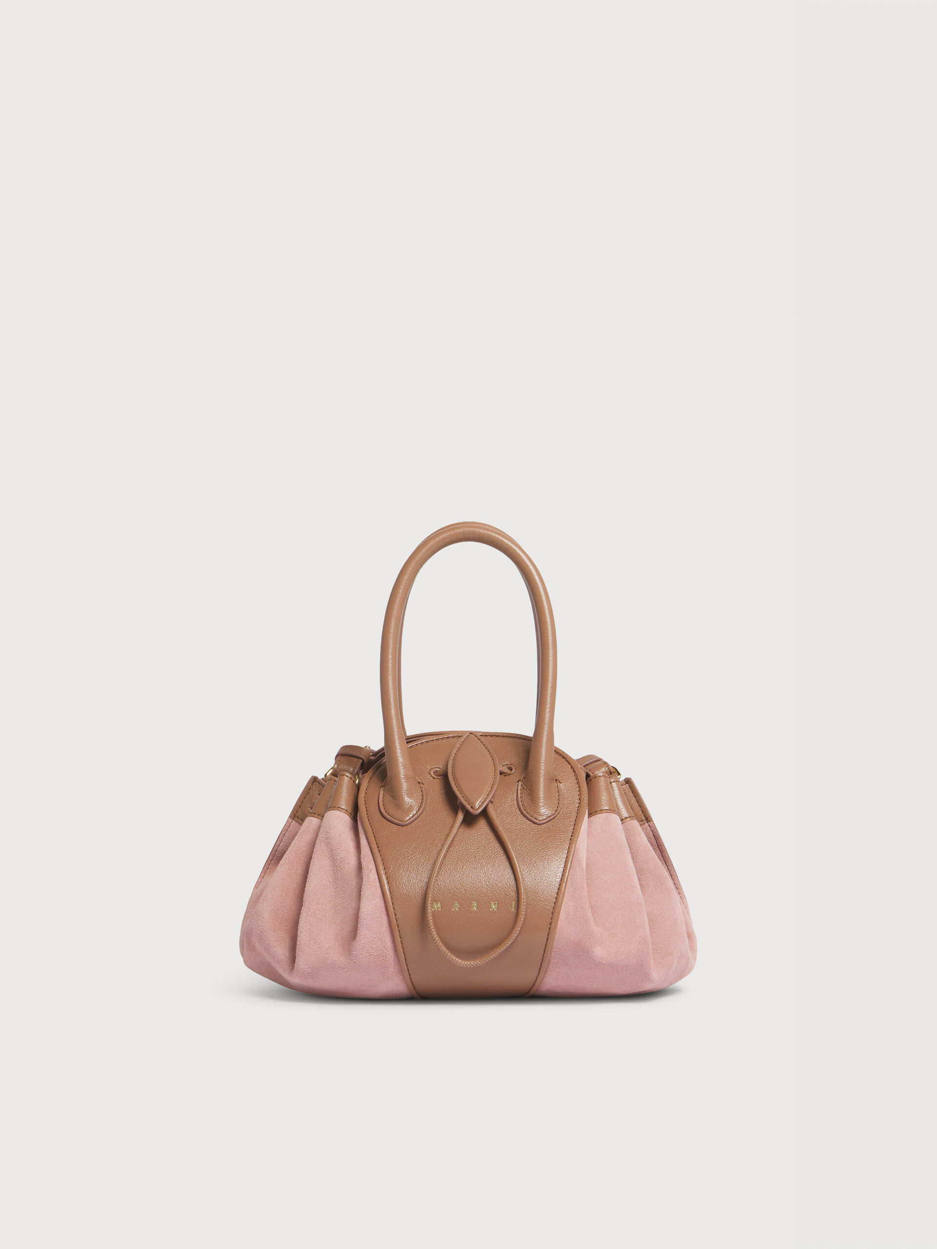 Pink leather and suede Tulipea small handbag | Marni