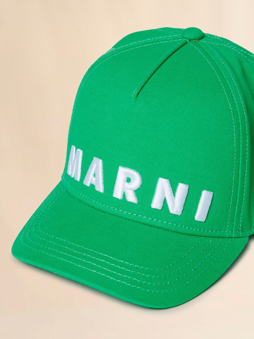 Green gabardine baseball cap - Caps - Image 3