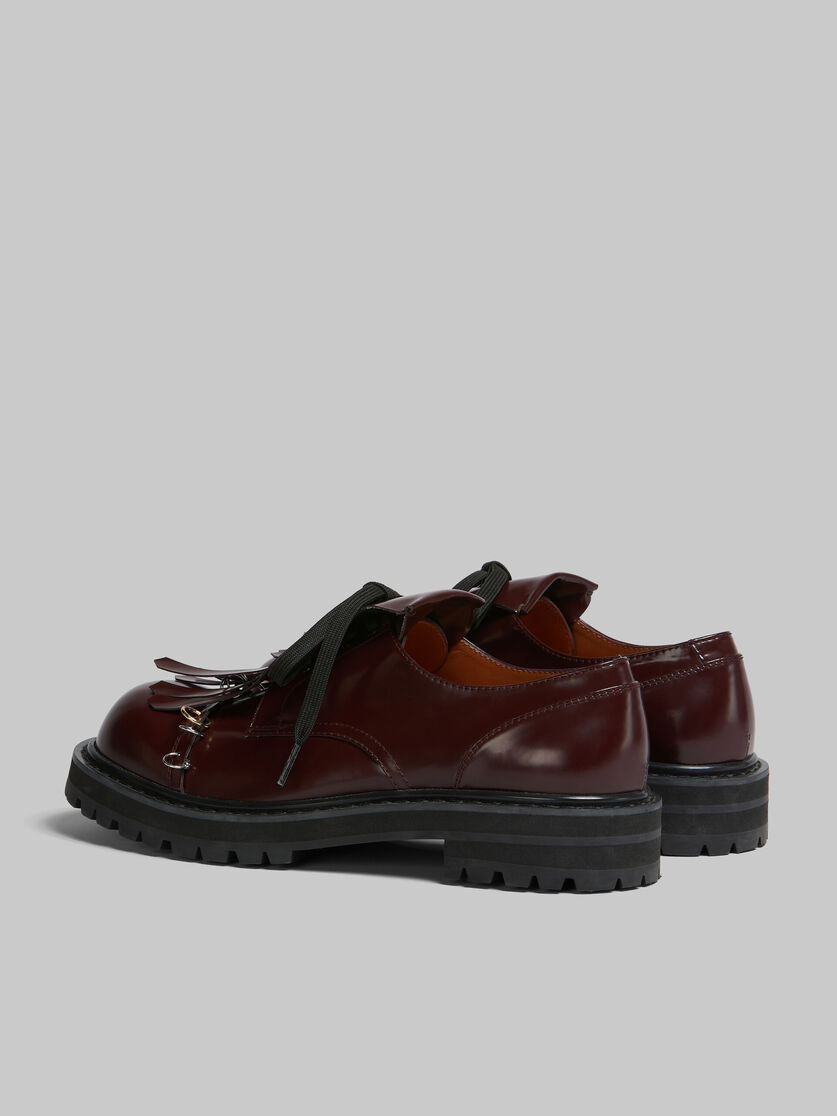 Chaussures derby Dada en cuir noir avec frange oversize - Chaussures à Lacets - Image 3